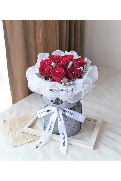 タービンちゃんさま売約済三日月簪〈Bouquet・大人のmini Redrose