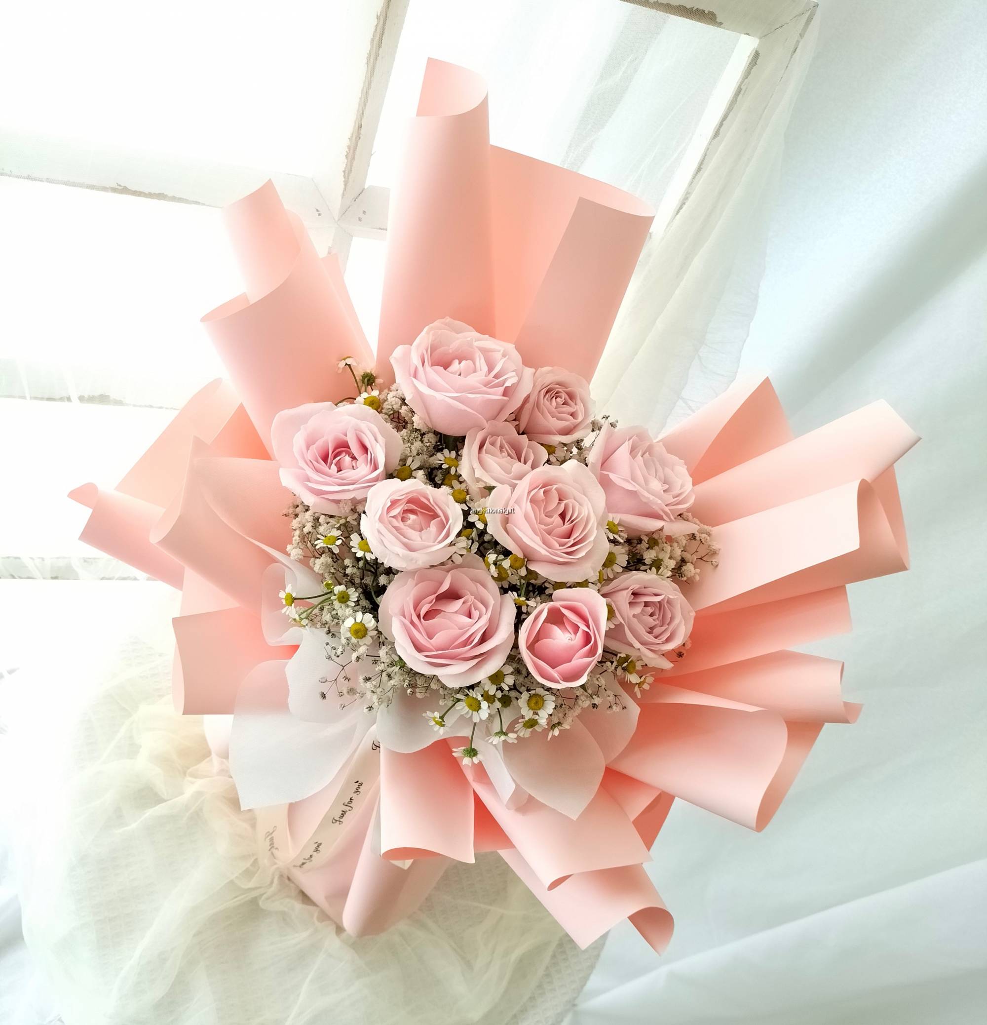 Candy Pink Roses Hand Bouquet
